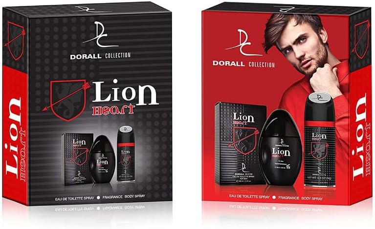 Dorall Collection Lion Heart Perfume Gift Set for Men (Eau De Toilette Perfume Deodorant Body Spray Gift Set For Him (100ML+150ML) - Al Kabayel Discount CentreDorall Collection Lion Heart Perfume Gift Set for Men (Eau De Toilette Perfume Deodorant Body Spray Gift Set For Him (100ML+150ML)PerfumesDORALL COLLECTIONAl Kabayel Discount Centre