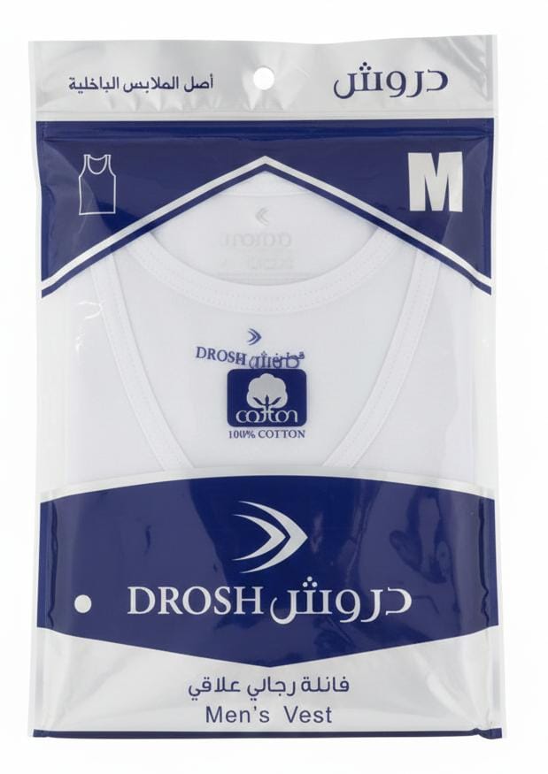 Dorsh Men’s Premium Cotton Inner Vest – Soft Breathable Fabric, Classic White, Size M - Al Kabayel Discount CentreDorsh Men’s Premium Cotton Inner Vest – Soft Breathable Fabric, Classic White, Size MMen's UnderwearsDORSHAl Kabayel Discount Centre