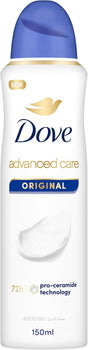 Dove Advanced Care, Antiperspirant Deodorant Spray, Original, 72H Sweat & Odor Protection & Moisturizes with Pro - Ceramide Technology - 150ML - Al Kabayel Discount CentreDove Advanced Care, Antiperspirant Deodorant Spray, Original, 72H Sweat & Odor Protection & Moisturizes with Pro - Ceramide Technology - 150MLBody Mists & SpraysDOVEAl Kabayel Discount Centre