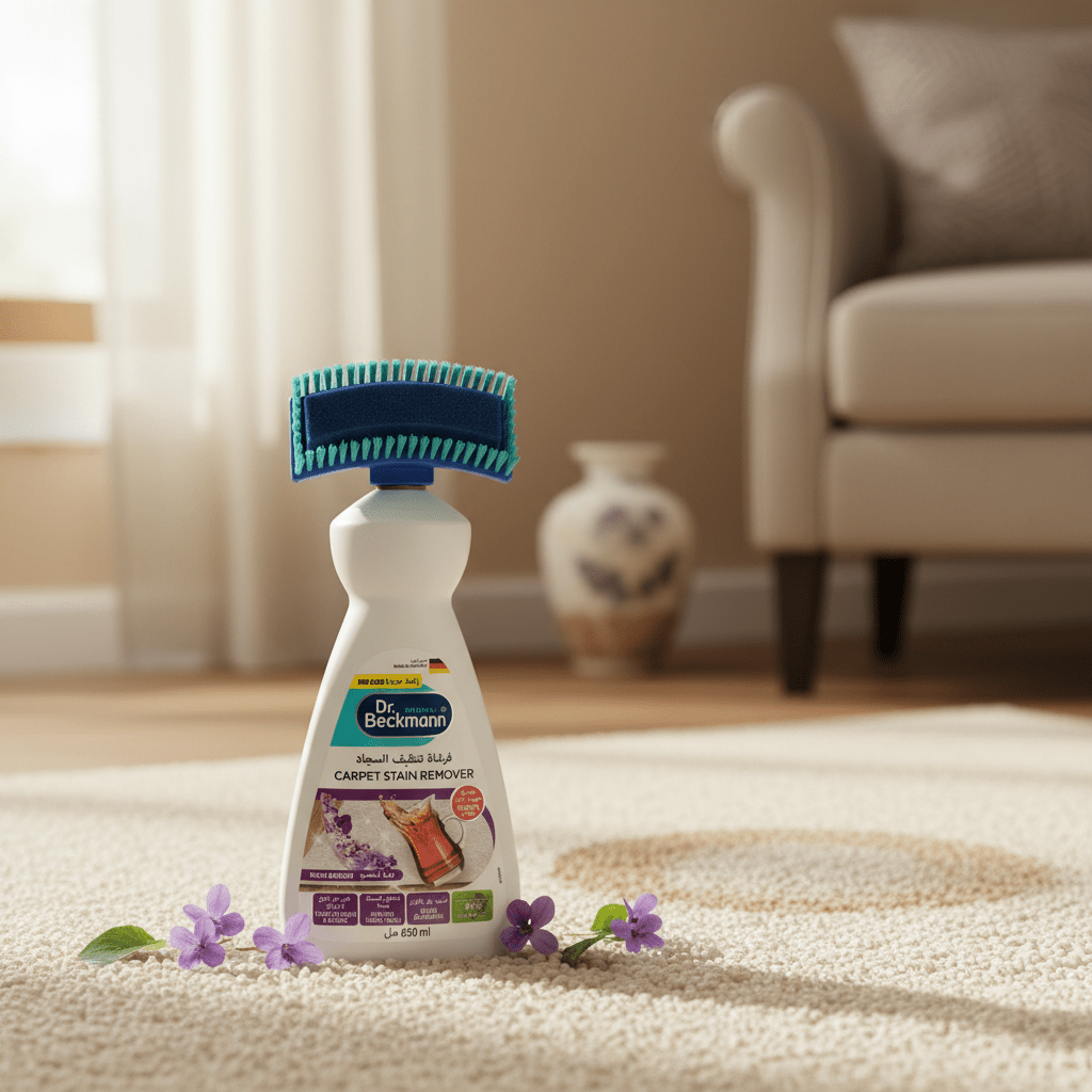 Dr. Beckmann Carpet Stain Remover with Brush – Violet Blossom - 650ml - Al Kabayel Discount CentreDr. Beckmann Carpet Stain Remover with Brush – Violet Blossom - 650mlLaundry CareDR. BECKMANNAl Kabayel Discount Centre