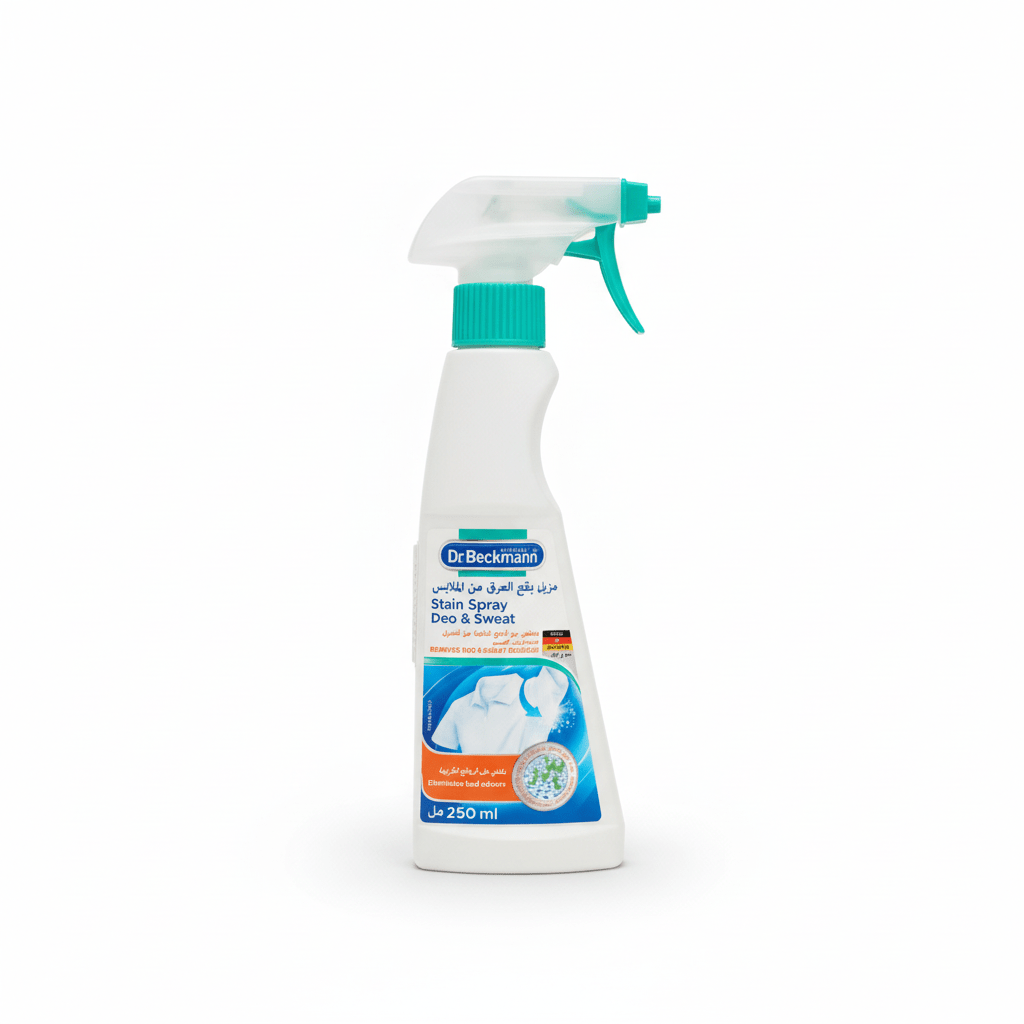 Dr. Beckmann Original Deo & Sweat Stain Remover Spray Works for Color and Whites Removes Tough Presipitation Residue Stains - 250 ml - Al Kabayel Discount CentreDr. Beckmann Original Deo & Sweat Stain Remover Spray Works for Color and Whites Removes Tough Presipitation Residue Stains - 250 mlLaundry CareDR. BECKMANNAl Kabayel Discount Centre