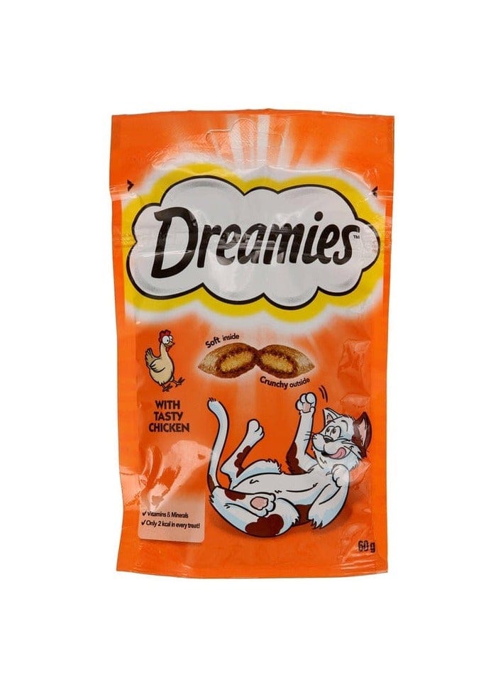 DREAMIES Crunchy Cat Treats with Chicken, 60g Pouch - Al Kabayel Discount CentreDREAMIES Crunchy Cat Treats with Chicken, 60g PouchPet SuppliesDREAMIESAl Kabayel Discount Centre
