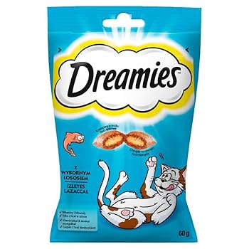 DREAMIES Crunchy Cat Treats with Scrumptious Salmon, 60g Pouch - Al Kabayel Discount CentreDREAMIES Crunchy Cat Treats with Scrumptious Salmon, 60g PouchPet SuppliesDREAMIESAl Kabayel Discount Centre