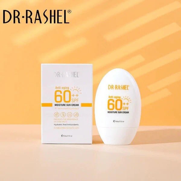 Dr.Rashel Anti - Aging 60++SPF Moisture Sun Cream - 60g - Al Kabayel Discount CentreDr.Rashel Anti - Aging 60++SPF Moisture Sun Cream - 60gSkin CareDR RASHELAl Kabayel Discount Centre