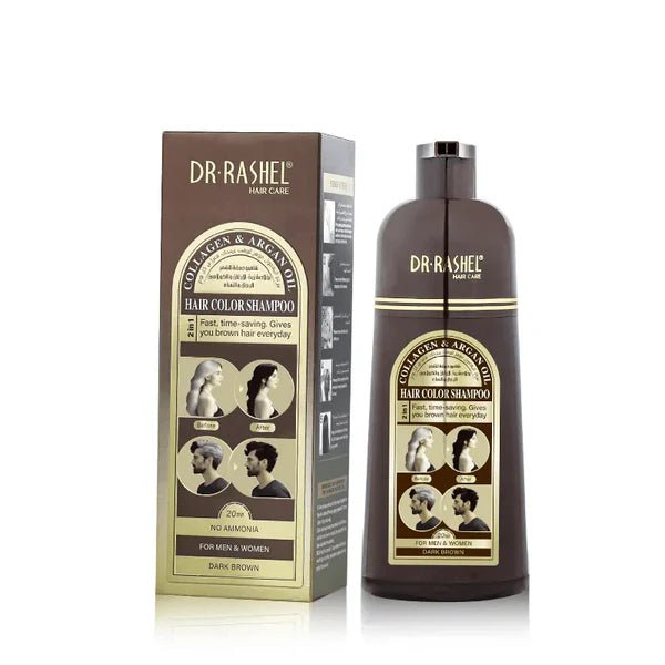 Dr.Rashel Collagen And Argan Oil Hair Color Shampoo Dark Brown - 400ml - Al Kabayel Discount CentreDr.Rashel Collagen And Argan Oil Hair Color Shampoo Dark Brown - 400mlSkin CareDR RASHELAl Kabayel Discount Centre