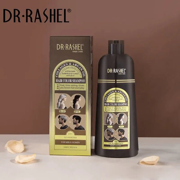 Dr.Rashel Collagen And Argan Oil Hair Color Shampoo Dark Brown - 400ml - Al Kabayel Discount CentreDr.Rashel Collagen And Argan Oil Hair Color Shampoo Dark Brown - 400mlSkin CareDR RASHELAl Kabayel Discount Centre