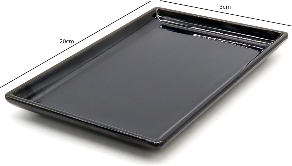 Dynasty Black Melamine Serving Tray Rectangle, BPA - free, Sleek Black Finish, Ideal to Serve Food, Fruits, Snacks, Dishes, Meals Kitchen Tableware Dining Home Decor. (20x13) - Al Kabayel Discount CentreDynasty Black Melamine Serving Tray Rectangle, BPA - free, Sleek Black Finish, Ideal to Serve Food, Fruits, Snacks, Dishes, Meals Kitchen Tableware Dining Home Decor. (20x13)AKDCAl Kabayel Discount Centre