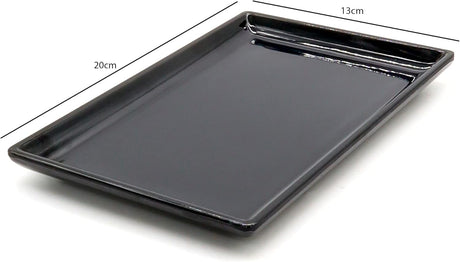 Dynasty Black Melamine Serving Tray Rectangle, BPA - free, Sleek Black Finish, Ideal to Serve Food, Fruits, Snacks, Dishes, Meals Kitchen Tableware Dining Home Decor. (20x13) - Al Kabayel Discount CentreDynasty Black Melamine Serving Tray Rectangle, BPA - free, Sleek Black Finish, Ideal to Serve Food, Fruits, Snacks, Dishes, Meals Kitchen Tableware Dining Home Decor. (20x13)AKDCAl Kabayel Discount Centre