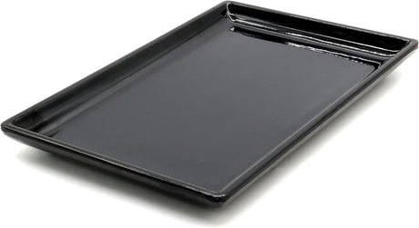 Dynasty Black Melamine Serving Tray Rectangle, BPA - free, Sleek Black Finish, Ideal to Serve Food, Fruits, Snacks, Dishes, Meals Kitchen Tableware Dining Home Decor. (20x13) - Al Kabayel Discount CentreDynasty Black Melamine Serving Tray Rectangle, BPA - free, Sleek Black Finish, Ideal to Serve Food, Fruits, Snacks, Dishes, Meals Kitchen Tableware Dining Home Decor. (20x13)AKDCAl Kabayel Discount Centre
