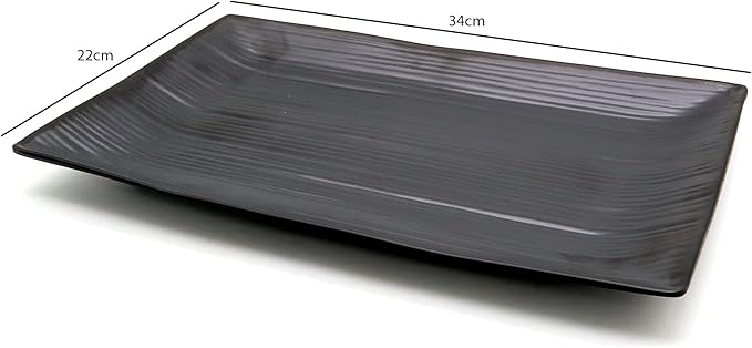 Dynasty Black Melamine Serving Tray Rectangle, BPA - free, Sleek Black Finish, Ideal to Serve Food, Fruits, Snacks, Dishes, Meals Kitchen Tableware Dining Home Decor. (22x34cm) - Al Kabayel Discount CentreDynasty Black Melamine Serving Tray Rectangle, BPA - free, Sleek Black Finish, Ideal to Serve Food, Fruits, Snacks, Dishes, Meals Kitchen Tableware Dining Home Decor. (22x34cm)platesAKDCAl Kabayel Discount Centre