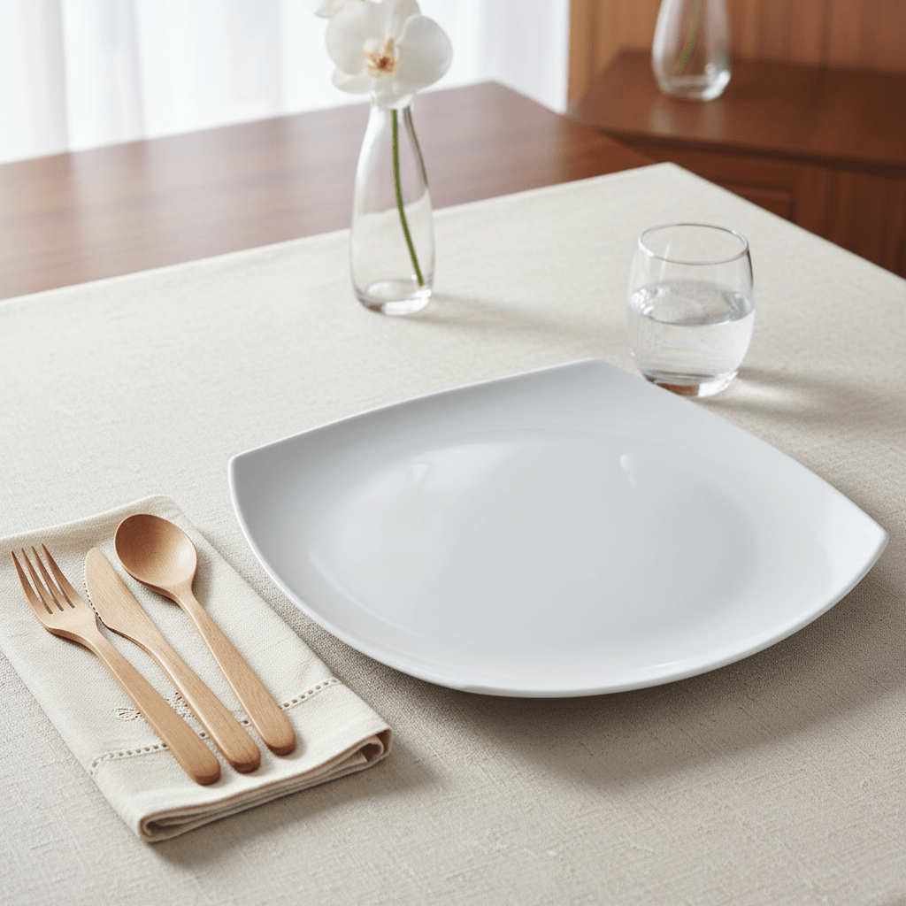 Dynasty Melamine Plate – White – 10.5" (27*27 cm) - Al Kabayel Discount CentreDynasty Melamine Plate – White – 10.5" (27*27 cm)PlatesDYNASTYAl Kabayel Discount Centre