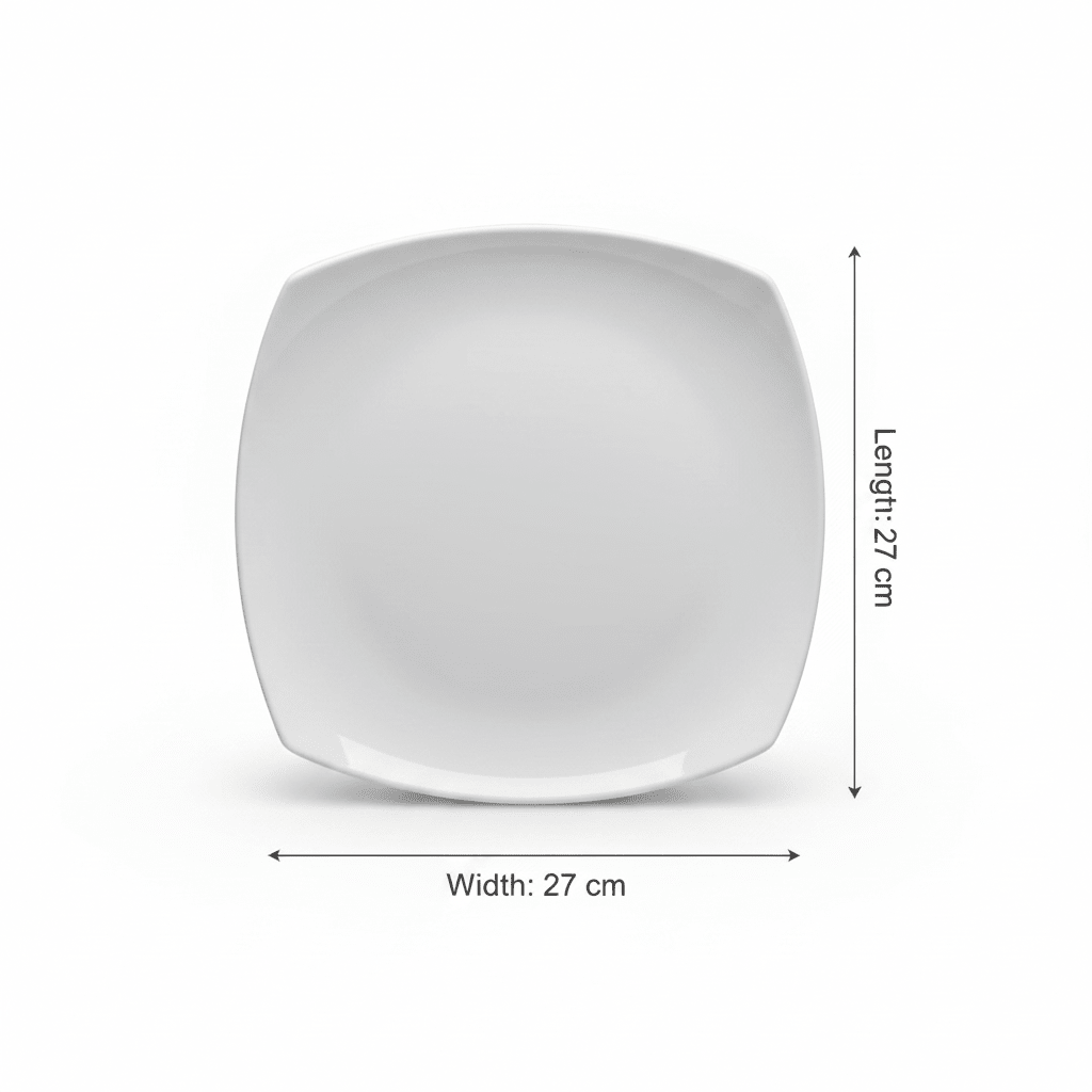Dynasty Melamine Plate – White – 10.5" (27*27 cm) - Al Kabayel Discount CentreDynasty Melamine Plate – White – 10.5" (27*27 cm)PlatesDYNASTYAl Kabayel Discount Centre