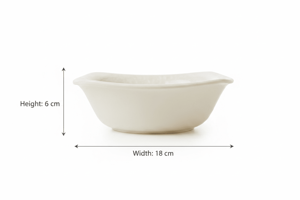 Dynasty Melamine Square Bowl – Cream | 18×6 cm - Al Kabayel Discount CentreDynasty Melamine Square Bowl – Cream | 18×6 cmBowlsDYNASTYAl Kabayel Discount Centre