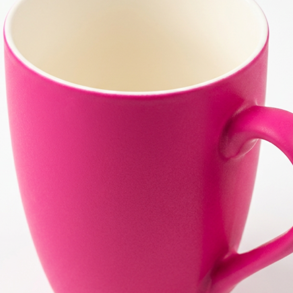 Ceramic Mug Pink & White - 350ml