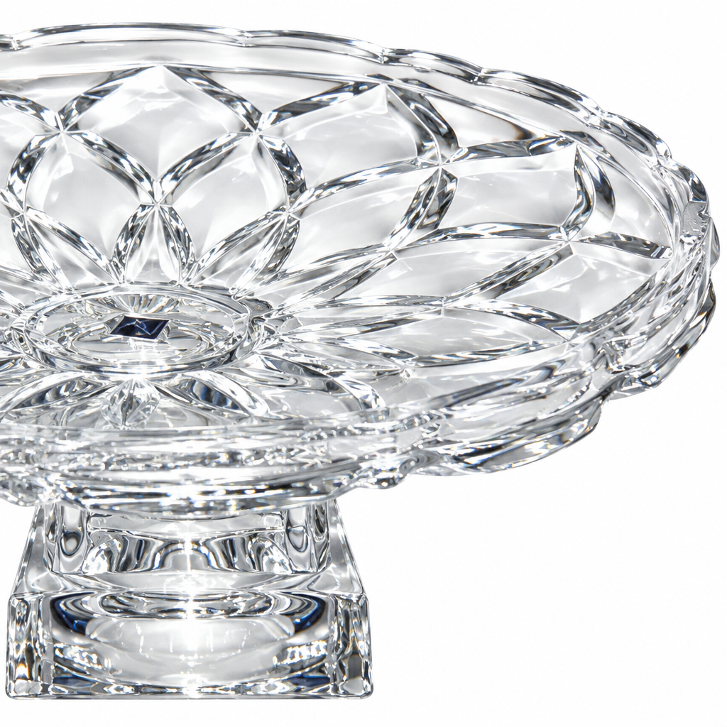 Glass Footed Fruit Plate- 30×13cm