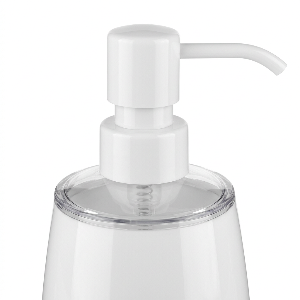 Acrylic Liquid Soap Dispenser White - 350ml