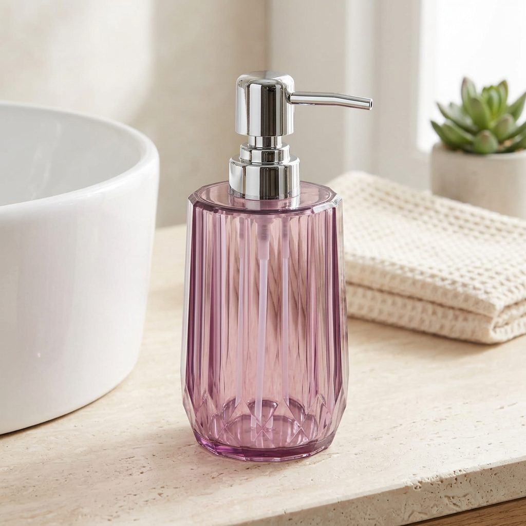 Acrylic Liquid Soap Dispenser Mauve – 500ml