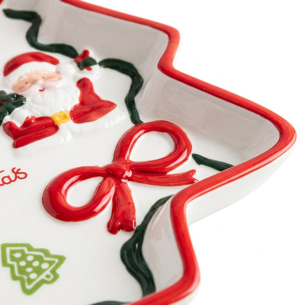 Ceramic Christmas Tree Candy Tray - 26×20cm