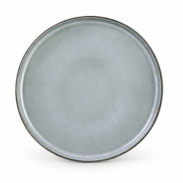 Cuisine Art 12-Piece Stoneware Dinner Set – Grey Ribbed