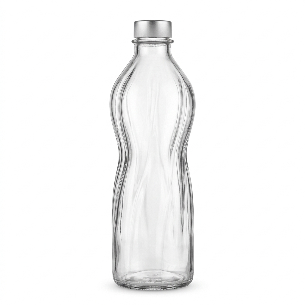 Bormioli Rocco Glass Bottle with Silver Cap – 750ml