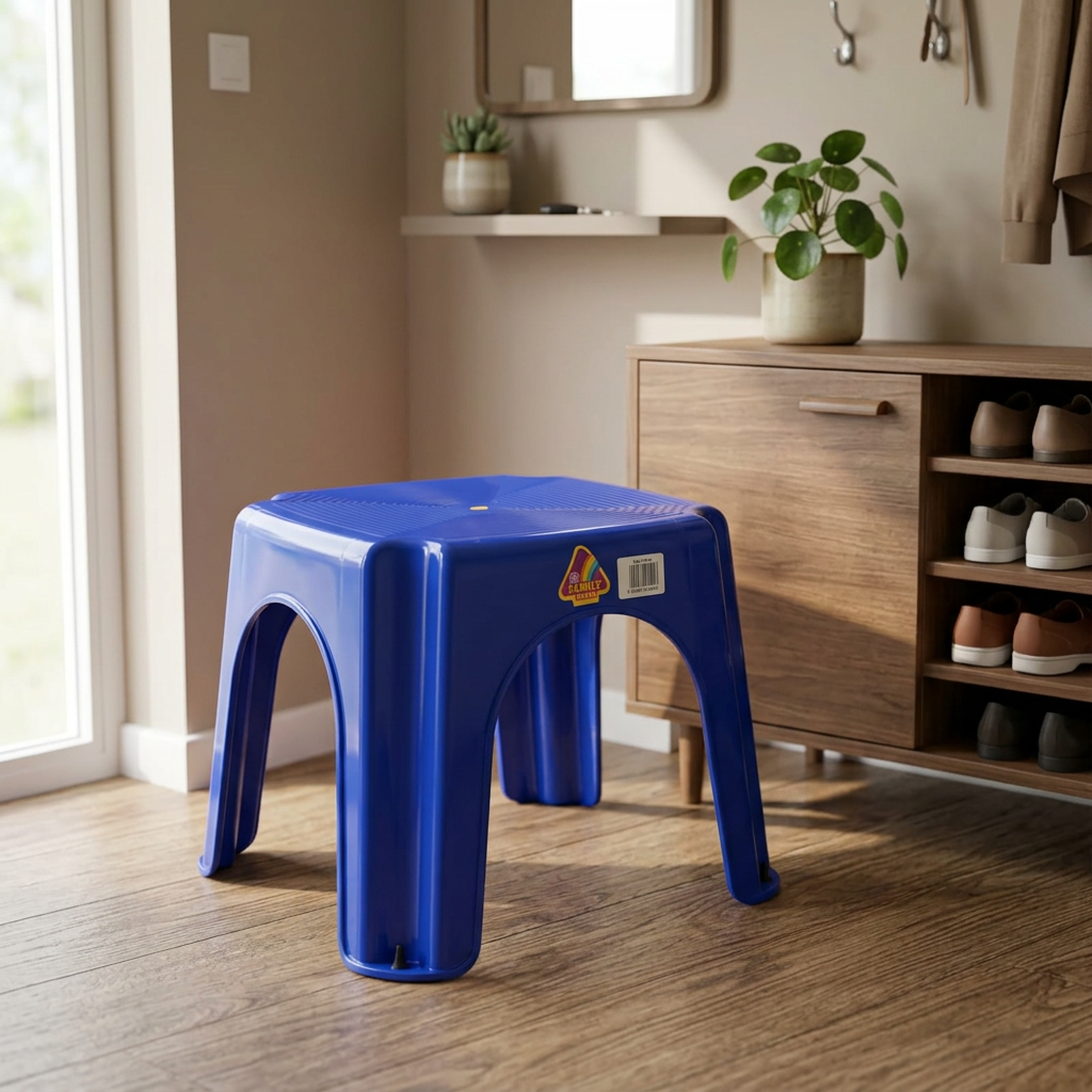 Family Plastic Stool Blue - 25×30cm