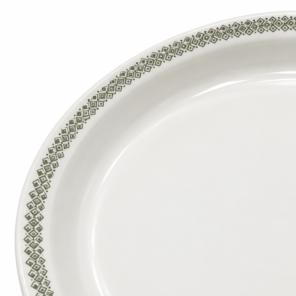 Henlee Melamine Round Serving Tray - 14 Inch