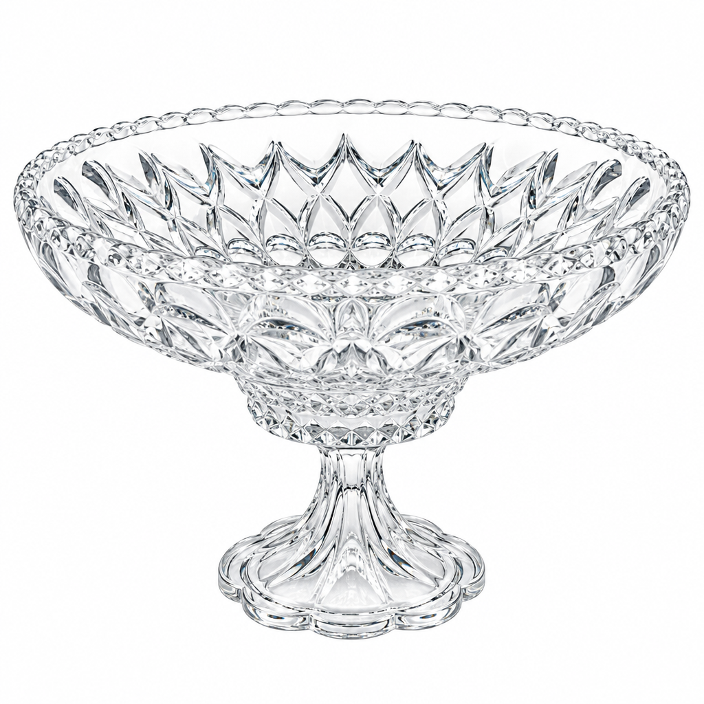 Glass Footed Fruit Bowl – 20x30cm