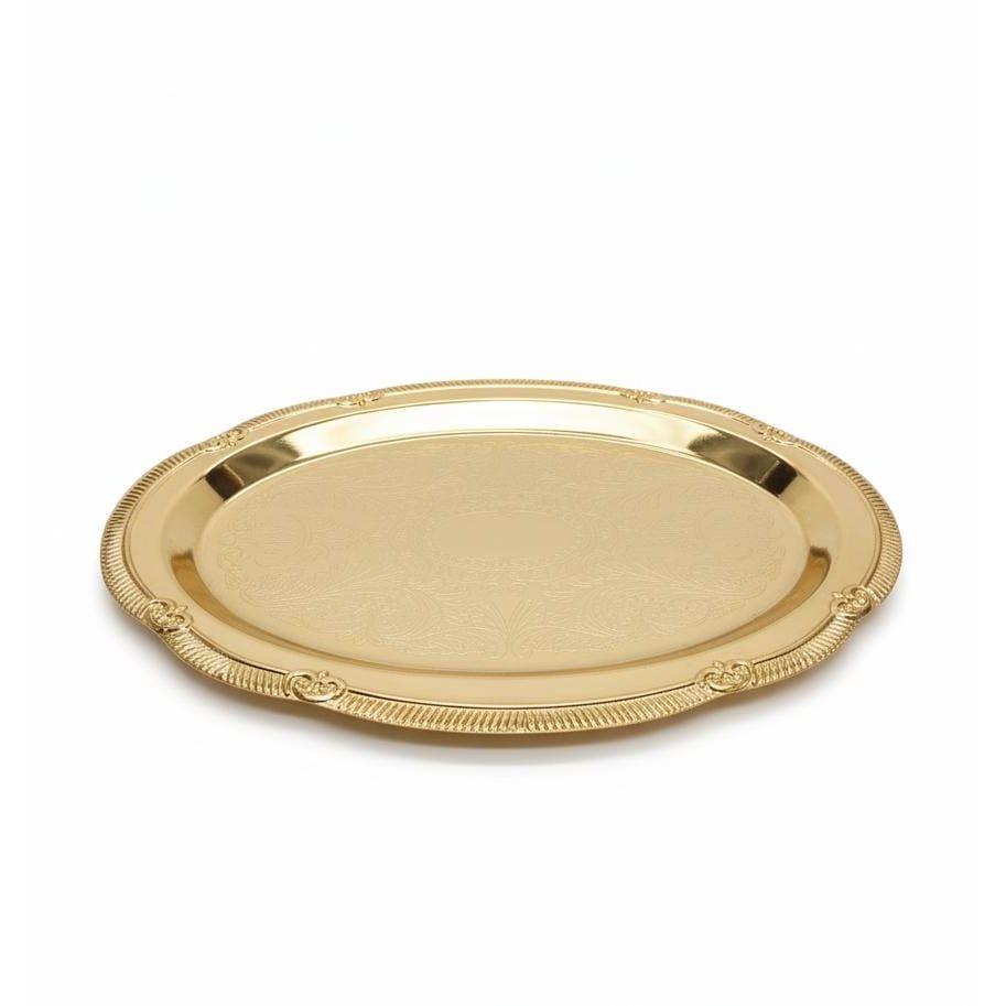 Edelolanz Gold Oval Shape Steel Tray 24×16 cm – Glossy Polished Finish, Lightweight & Durable, Perfect for Modern Table Settings - Al Kabayel Discount CentreEdelolanz Gold Oval Shape Steel Tray 24×16 cm – Glossy Polished Finish, Lightweight & Durable, Perfect for Modern Table SettingsServing TraysEDELOLANZAl Kabayel Discount Centre