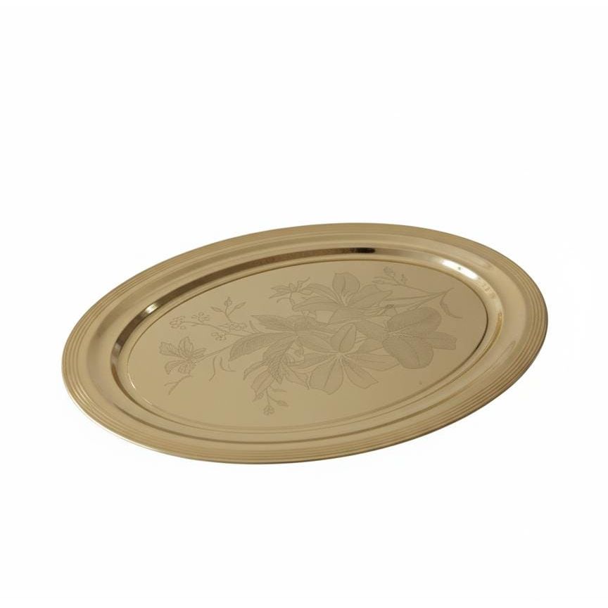 Edelolanz Gold Oval Shape Steel Tray 45×34 cm – Large Luxury Tray, Mirror Finish Surface, Ideal for Parties, Events, and Display - Al Kabayel Discount CentreEdelolanz Gold Oval Shape Steel Tray 45×34 cm – Large Luxury Tray, Mirror Finish Surface, Ideal for Parties, Events, and DisplayServing TraysEDELOLANZAl Kabayel Discount Centre