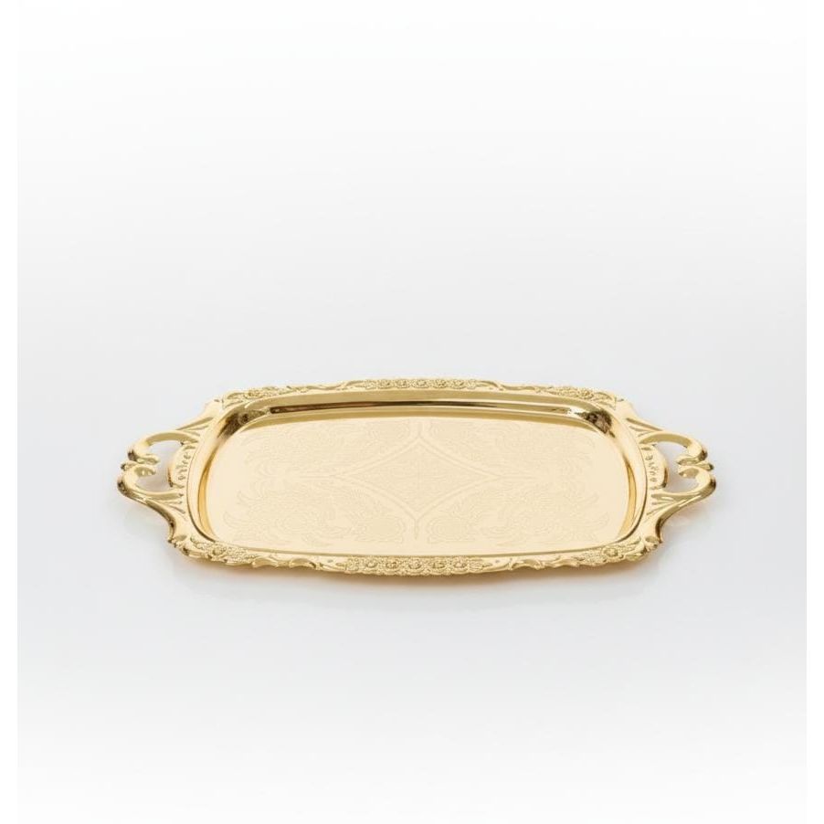 Edelolanz Gold Rectangular Steel Tray 43×27 cm – Premium Decorative Tray, Sturdy Build, Adds a Touch of Elegance to Any Setting - Al Kabayel Discount CentreEdelolanz Gold Rectangular Steel Tray 43×27 cm – Premium Decorative Tray, Sturdy Build, Adds a Touch of Elegance to Any SettingServing TraysEDELOLANZAl Kabayel Discount Centre