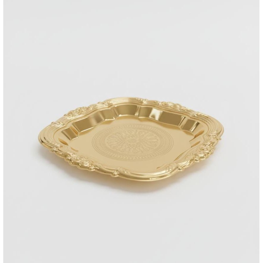 Edelolanz Gold Square Steel Tray 14 cm – Minimalist Modern Look, Durable Steel Build, Great for Gifting or Decorative Use - Al Kabayel Discount CentreEdelolanz Gold Square Steel Tray 14 cm – Minimalist Modern Look, Durable Steel Build, Great for Gifting or Decorative UseServing TraysEDELOLANZAl Kabayel Discount Centre