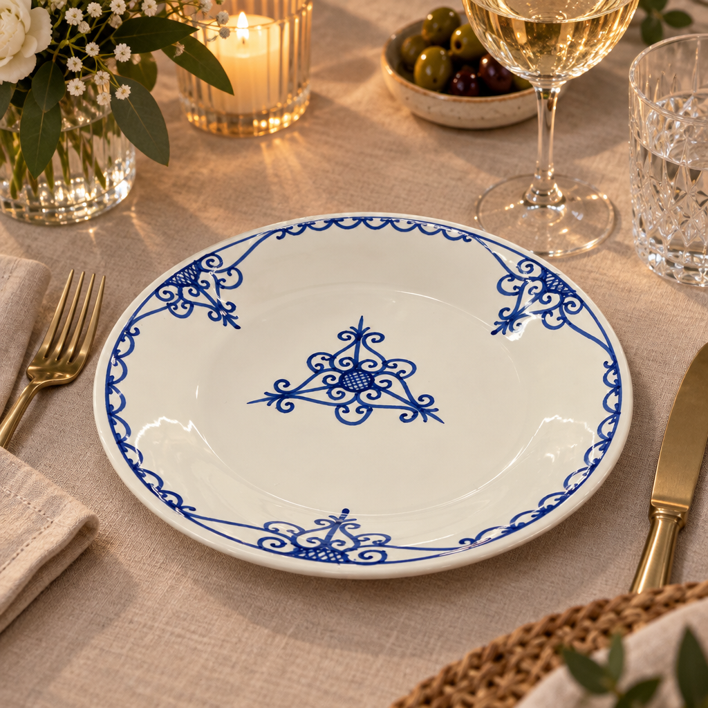 Slama Ceramic Side Plate White - 28cm