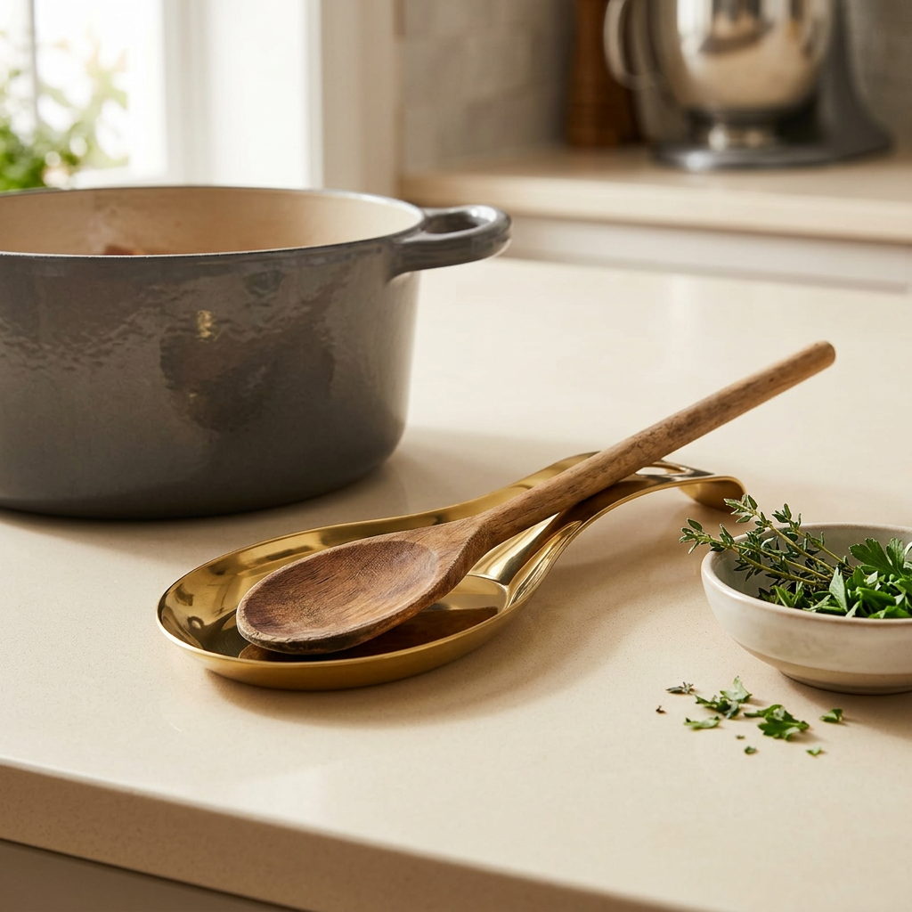 Cuisine Art Stainless Steel Spoon Holder Gold - 20cm