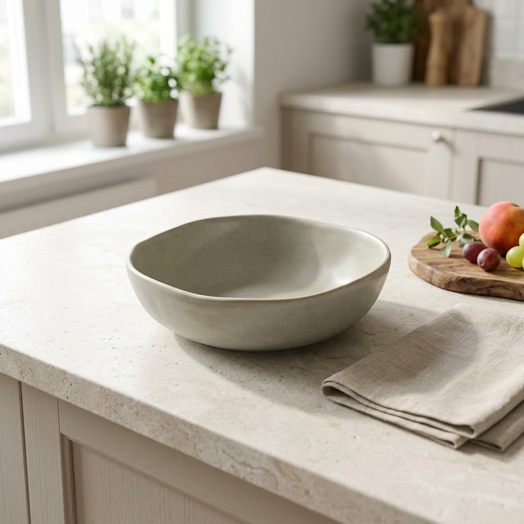 Ceramic Bowl with Wavy Rim – 19cm
