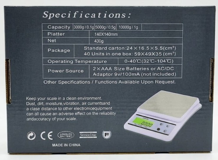 Electronic Kitchen Scale – Digital Food Scale with LCD Display | Max 10000g | Assorted Color - Al Kabayel Discount CentreElectronic Kitchen Scale – Digital Food Scale with LCD Display | Max 10000g | Assorted ColorKitchen Utensils & GadgetsAKDCAl Kabayel Discount Centre