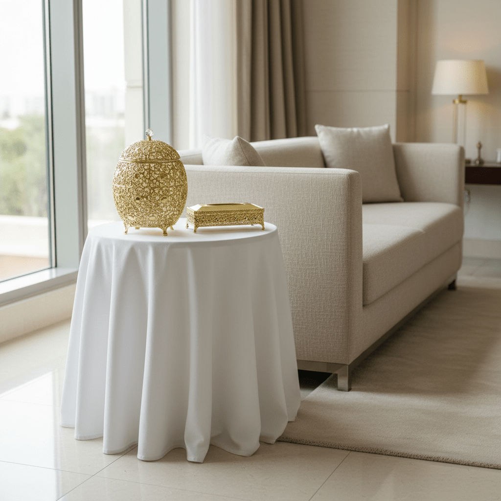Elegant Acrylic Dustbin with Gold Metal Base and Coordinated Tissue Box Set – Luxury Home Accessory – 36 × 21 cm & 26 × 13 cm - Al Kabayel Discount CentreElegant Acrylic Dustbin with Gold Metal Base and Coordinated Tissue Box Set – Luxury Home Accessory – 36 × 21 cm & 26 × 13 cmOrganizers & AccessoriesAKDCAl Kabayel Discount Centre