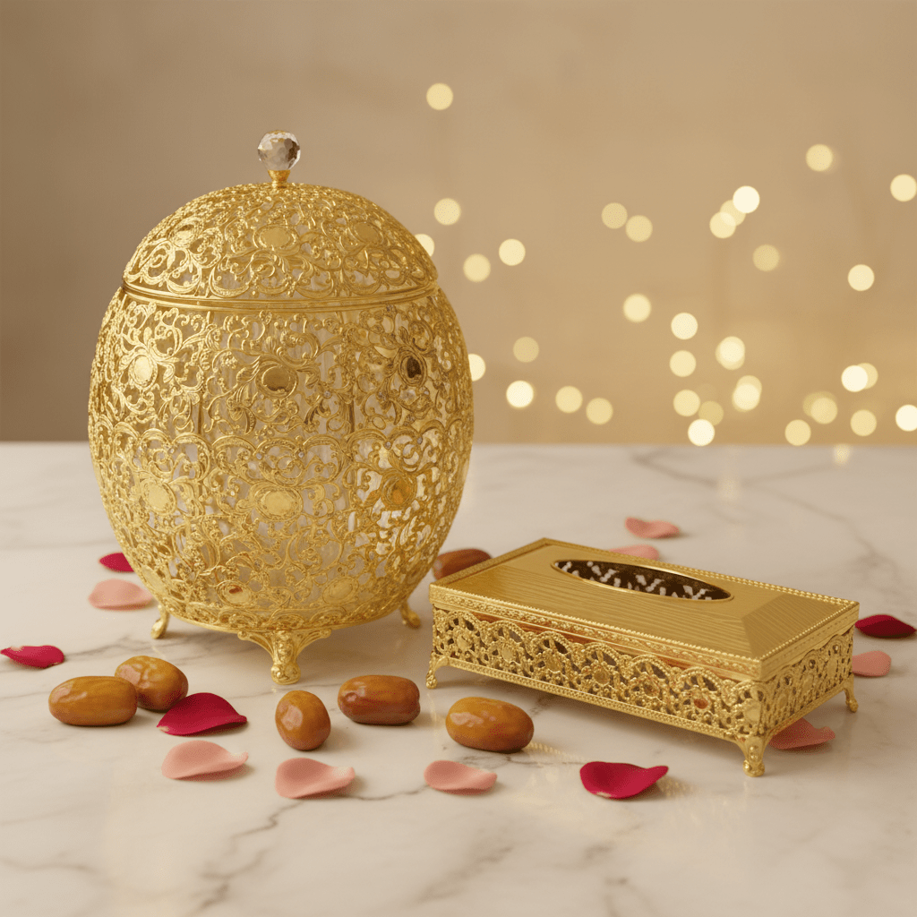 Elegant Acrylic Dustbin with Gold Metal Base and Coordinated Tissue Box Set – Luxury Home Accessory – 36 × 21 cm & 26 × 13 cm - Al Kabayel Discount CentreElegant Acrylic Dustbin with Gold Metal Base and Coordinated Tissue Box Set – Luxury Home Accessory – 36 × 21 cm & 26 × 13 cmOrganizers & AccessoriesAKDCAl Kabayel Discount Centre