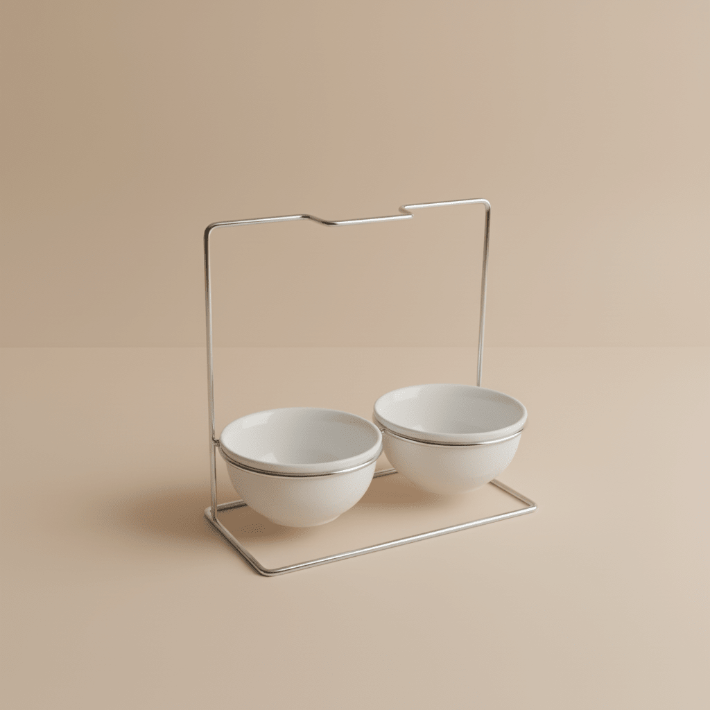 Elegant Duo Ceramic Cutlery Holder Set with Silver Stand | White & Silver | 25cm - Al Kabayel Discount CentreElegant Duo Ceramic Cutlery Holder Set with Silver Stand | White & Silver | 25cmKitchen Utensils & GadgetsAKDCAl Kabayel Discount Centre