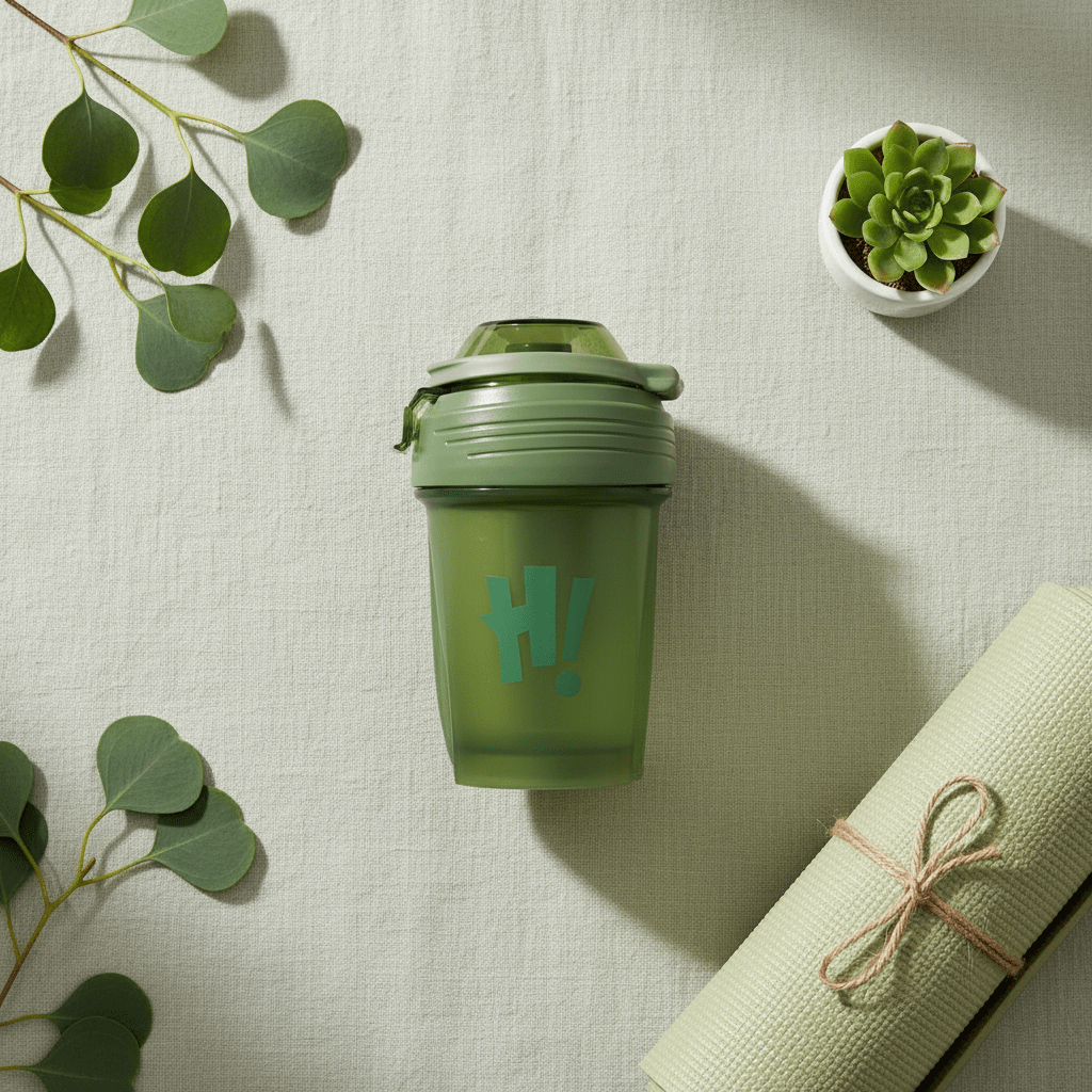 Elegant Green Plastic Drinking Bottle with Modern H! Print Pattern – 350 ml - Al Kabayel Discount CentreElegant Green Plastic Drinking Bottle with Modern H! Print Pattern – 350 mlWater BottlesAKDCAl Kabayel Discount Centre