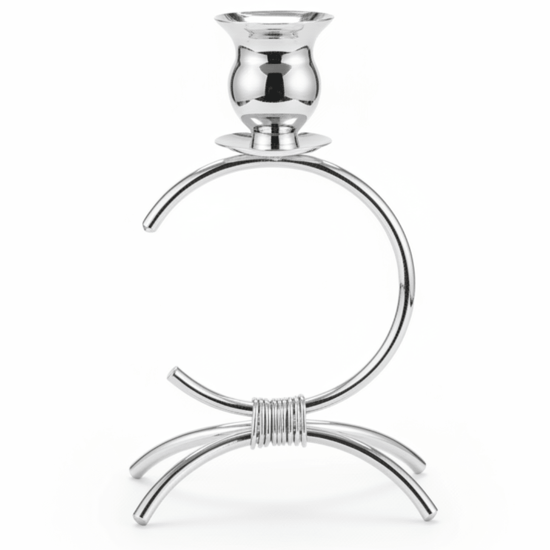 Elegant Silver Metal Decorative Candle Holder for Luxury Home and Event Decoration – 17cm - Al Kabayel Discount CentreElegant Silver Metal Decorative Candle Holder for Luxury Home and Event Decoration – 17cmHome Décor AccentsAKDCAl Kabayel Discount Centre