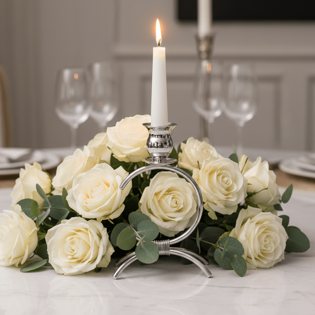 Elegant Silver Metal Decorative Candle Holder for Luxury Home and Event Decoration – 17cm - Al Kabayel Discount CentreElegant Silver Metal Decorative Candle Holder for Luxury Home and Event Decoration – 17cmHome Décor AccentsAKDCAl Kabayel Discount Centre