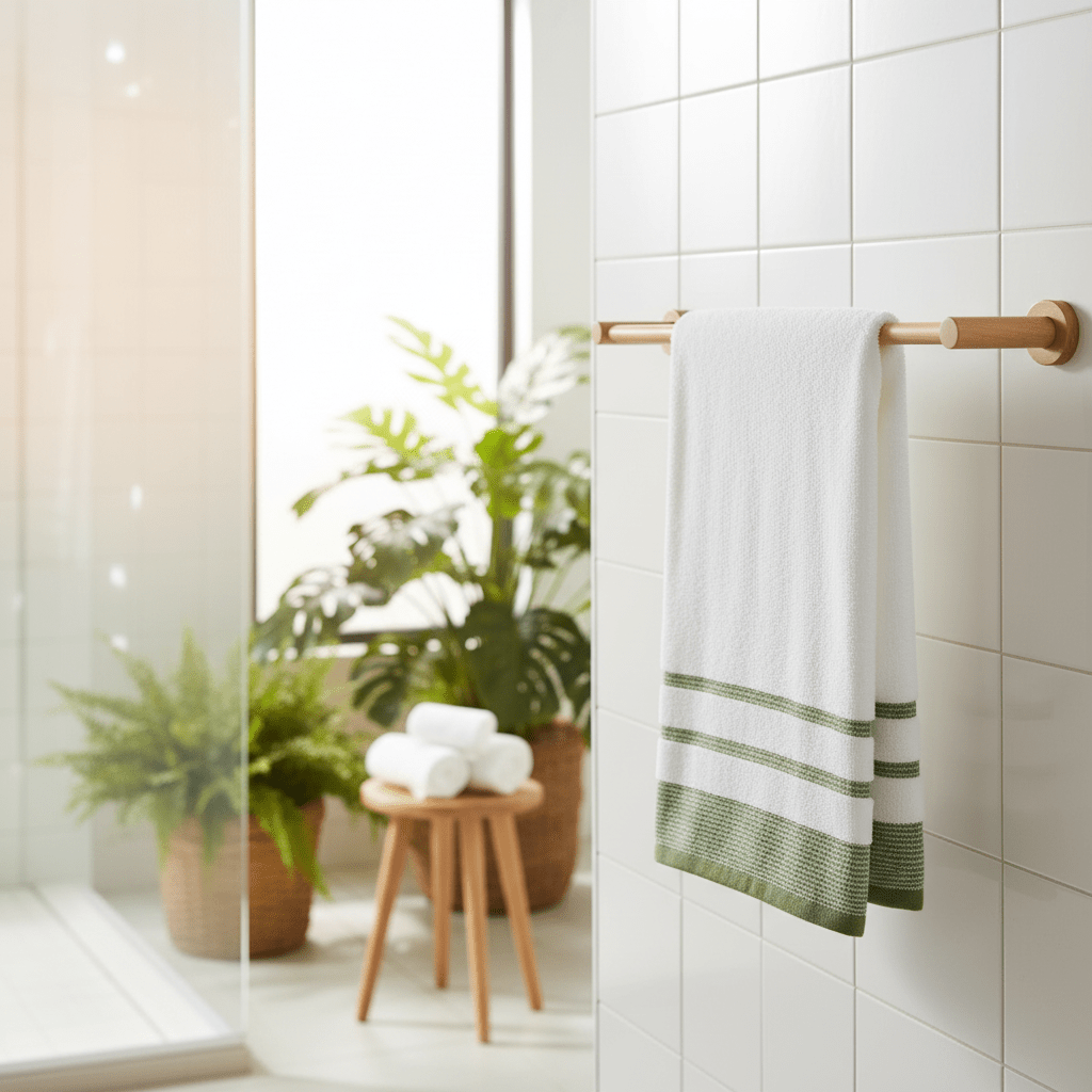 Elysian Hand Towel | 50×90 cm | White & Green Stripe - Al Kabayel Discount CentreElysian Hand Towel | 50×90 cm | White & Green StripeBath Towels & WashclothsELYSIANAl Kabayel Discount Centre