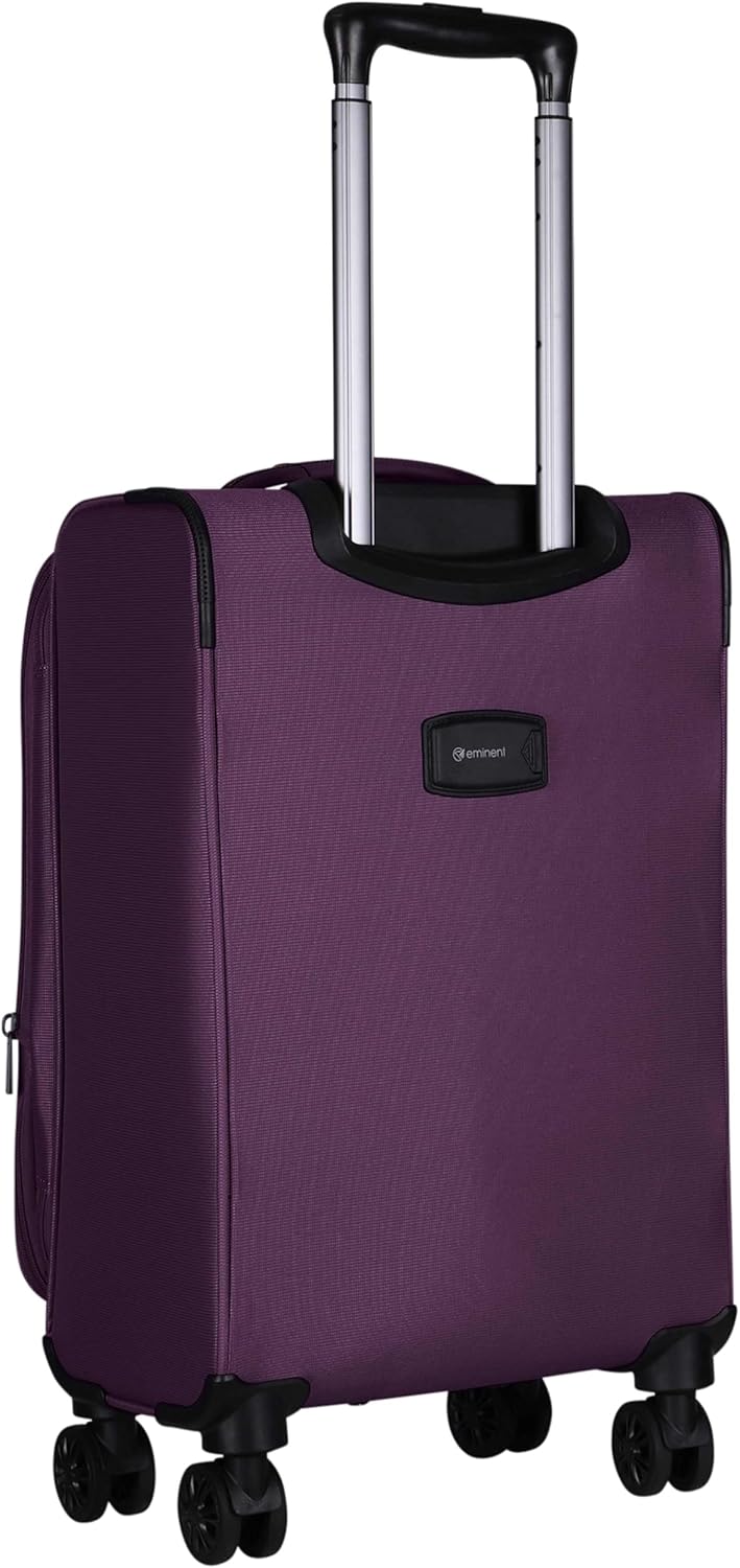 Eminent E765SZ Expandable Soft Trolley Luggage – Polyester Checked Suitcase with Safe Zipper & 3 - Digit TSA Lock, Purple, 24 - Inch - Al Kabayel Discount CentreEminent E765SZ Expandable Soft Trolley Luggage – Polyester Checked Suitcase with Safe Zipper & 3 - Digit TSA Lock, Purple, 24 - InchCabin LuggageEMINENTAl Kabayel Discount Centre
