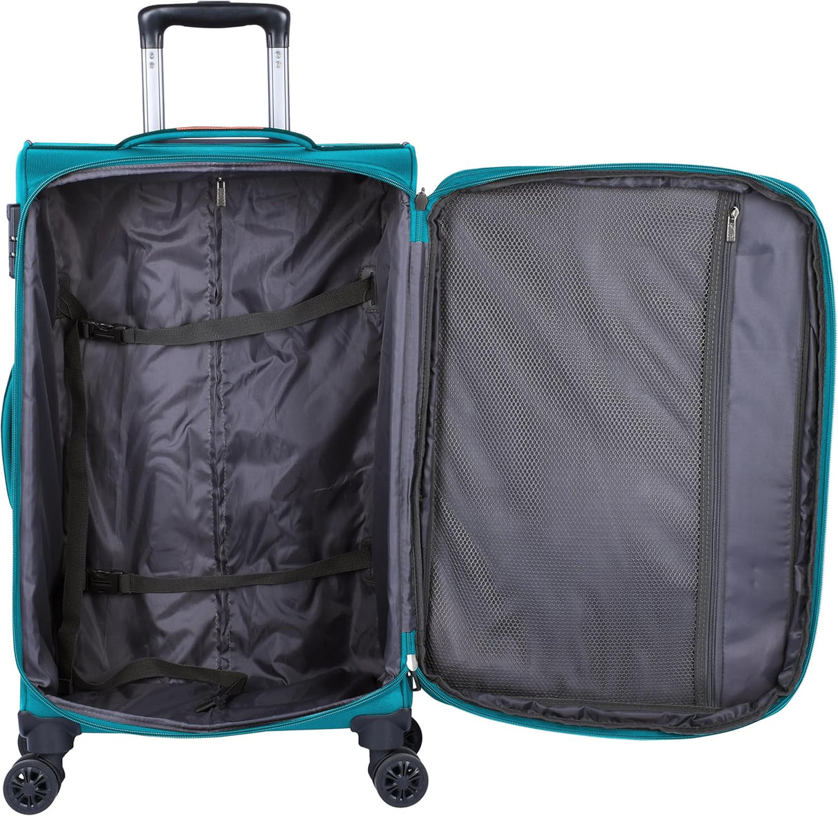 Eminent E788SZ Lightweight Soft Luggage – Expandable Polyester Suitcase with 4 Double Spinner Wheels & TSA Lock, Green, 24 - Inch - Al Kabayel Discount CentreEminent E788SZ Lightweight Soft Luggage – Expandable Polyester Suitcase with 4 Double Spinner Wheels & TSA Lock, Green, 24 - InchCabin LuggageEMINENTAl Kabayel Discount Centre