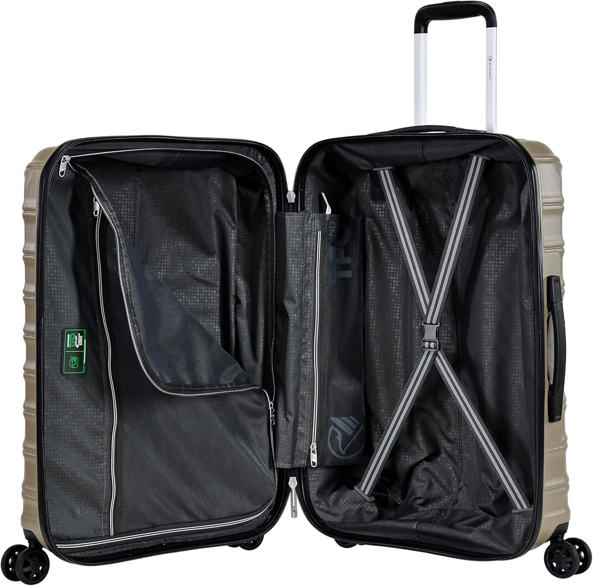 Eminent KK30 TPO Ultra - Light Checked Luggage – Safe Zipper, TSA Lock & 360° Spinner Wheels, Gold Champagne, 24 - Inch - Al Kabayel Discount CentreEminent KK30 TPO Ultra - Light Checked Luggage – Safe Zipper, TSA Lock & 360° Spinner Wheels, Gold Champagne, 24 - InchCabin LuggageEMINENTAl Kabayel Discount Centre