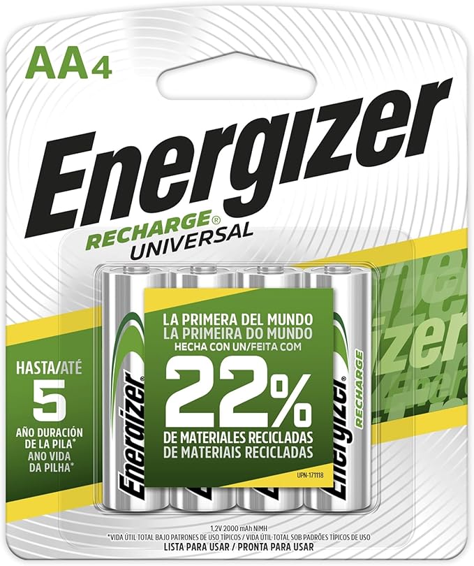 ENERGIZER AA Rechargeable Battery 2000mAh, Pack of 4 - Al Kabayel Discount CentreENERGIZER AA Rechargeable Battery 2000mAh, Pack of 4BatteriesENERGIZERAl Kabayel Discount Centre