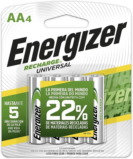 ENERGIZER AA Rechargeable Battery 2000mAh, Pack of 4 - Al Kabayel Discount CentreENERGIZER AA Rechargeable Battery 2000mAh, Pack of 4BatteriesENERGIZERAl Kabayel Discount Centre
