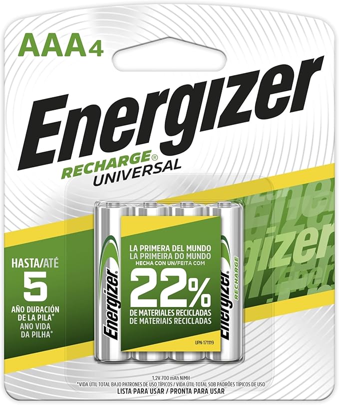 ENERGIZER AAA Rechargeable Battery 700mAh, Pack of 4 - Al Kabayel Discount CentreENERGIZER AAA Rechargeable Battery 700mAh, Pack of 4BatteriesENERGIZERAl Kabayel Discount Centre