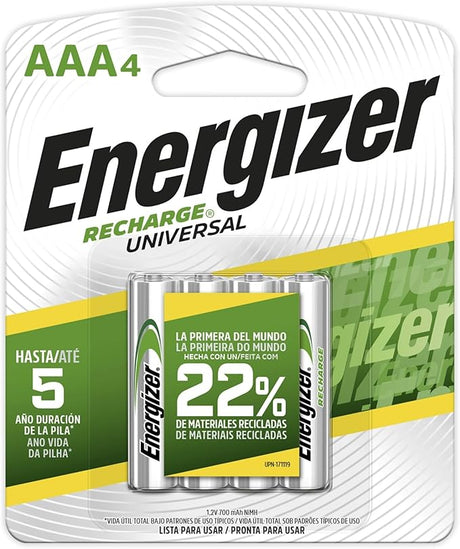 ENERGIZER AAA Rechargeable Battery 700mAh, Pack of 4 - Al Kabayel Discount CentreENERGIZER AAA Rechargeable Battery 700mAh, Pack of 4BatteriesENERGIZERAl Kabayel Discount Centre