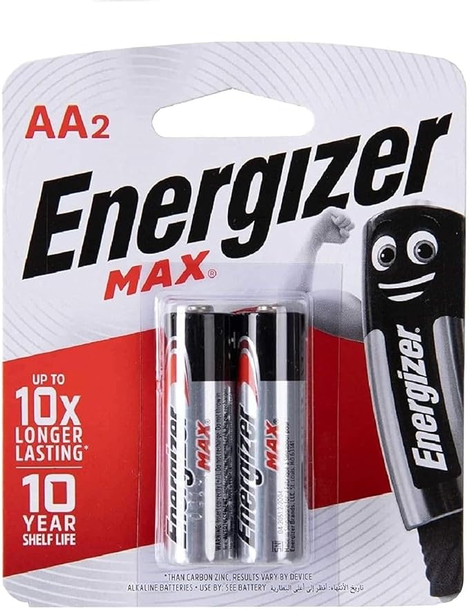 ENERGIZER MAX Alkaline AA Batteries 1.5V, Pack Of 2 - Al Kabayel Discount CentreENERGIZER MAX Alkaline AA Batteries 1.5V, Pack Of 2BatteriesENERGIZERAl Kabayel Discount Centre